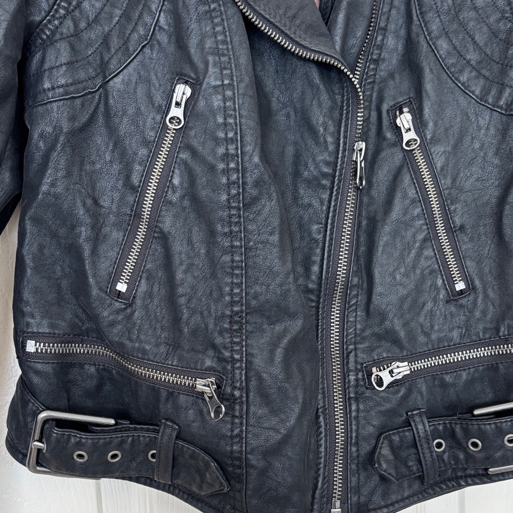 We The Free Black Leather Jacket - Picture 3 of 5